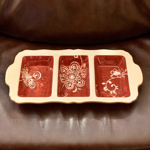 Pier 1 Imports Other - Pier 1 Imports Maribeth 14” Three Part Relish Dish